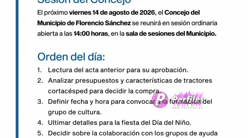 Se reúne Concejo Municipal de Florencio Sánchez
