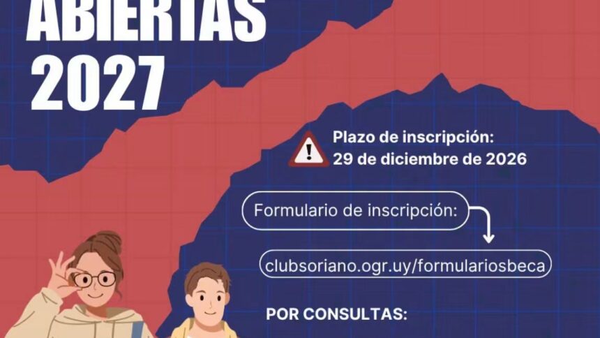Abrieron período de inscripciones para becas de alojamiento en Club Soriano